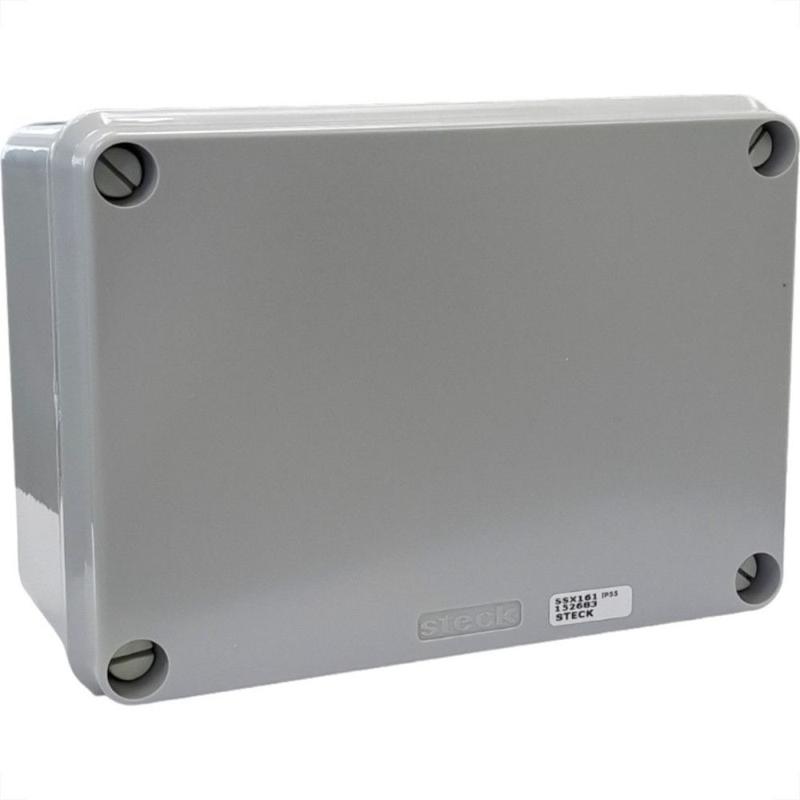 おっす Caixa Passagem Pvc Steck 30Cmx22Cmx12Cm Sobrepor Cinza Ip55 - Sex